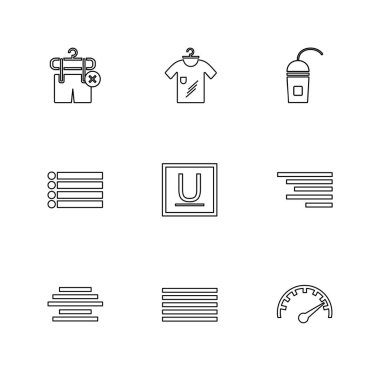 çeşitli tema app simgeler, vektör çizimler set