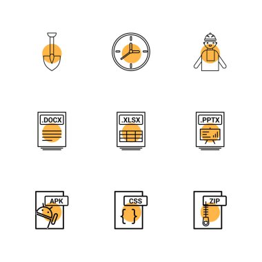 minimalist düz vektör app simgeleri beyaz arka plan üzerinde