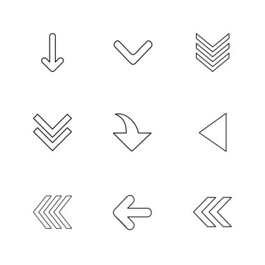 beyaz zemin üzerine minimalist düz vektör app simge kümesi