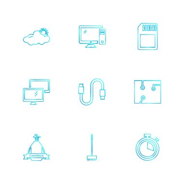 minimalist düz vektör app simgeleri beyaz arka plan üzerinde