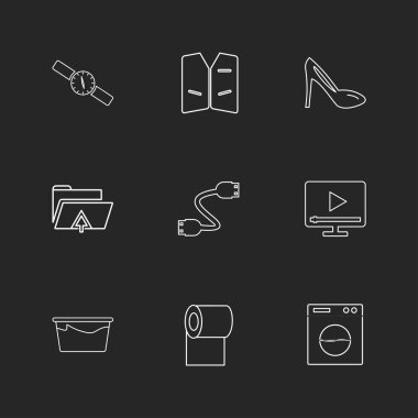 düz vektör çizim simgeler, App simgelerin ayarlamak  