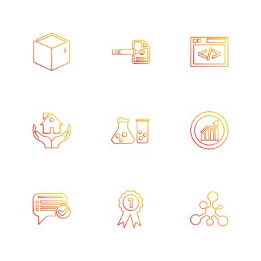 minimalist düz vektör app simgeleri beyaz arka plan üzerinde