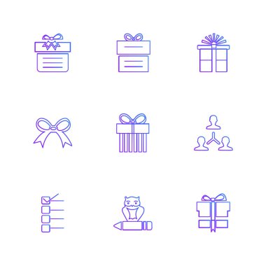 beyaz zemin üzerine minimalist düz vektör app simge kümesi