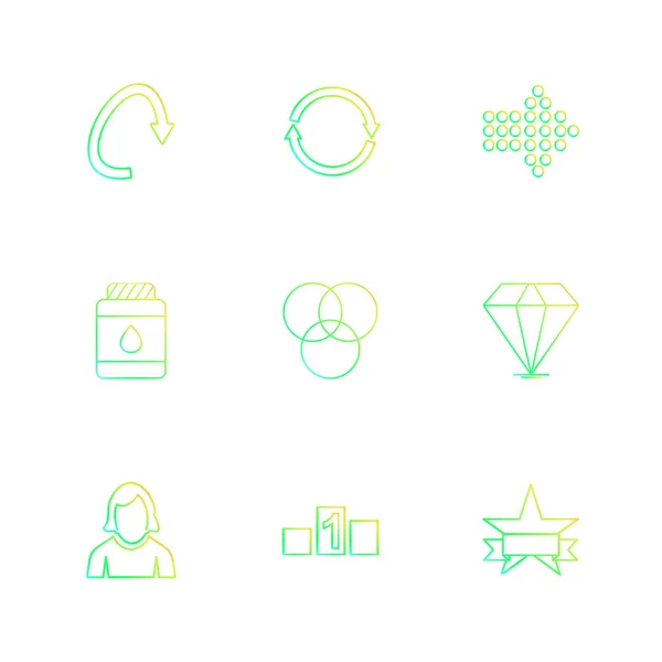 Iconos Aplicación Vector Plano Minimalista Sobre Fondo Blanco — Vector de stock