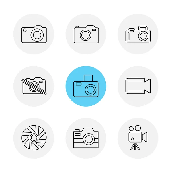 Set Various Theme App Icons Vector Illustrations — Stock Vector