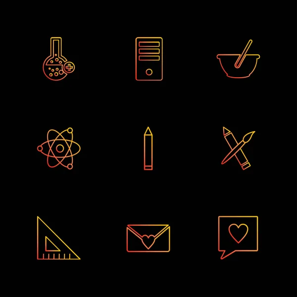 Conjunto Varios Iconos Aplicaciones Tema Ilustraciones Vectores — Archivo Imágenes Vectoriales