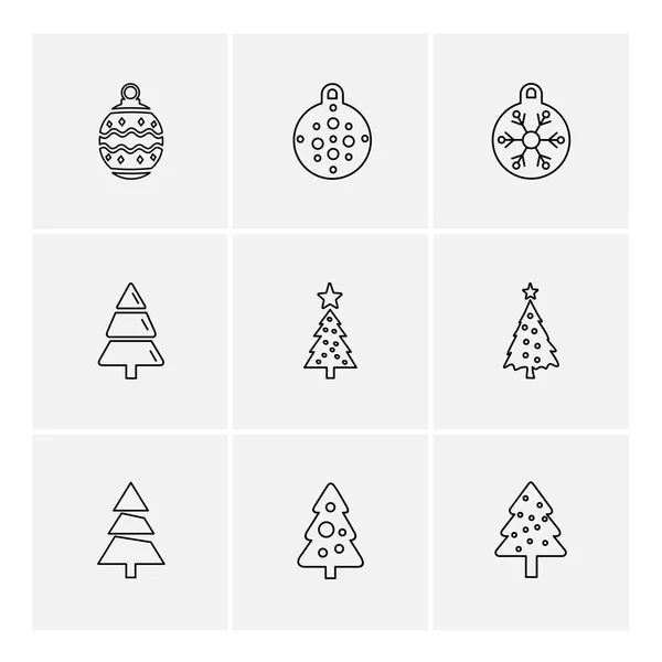 Iconos Web Navidad Ilustración Vectores — Vector de stock