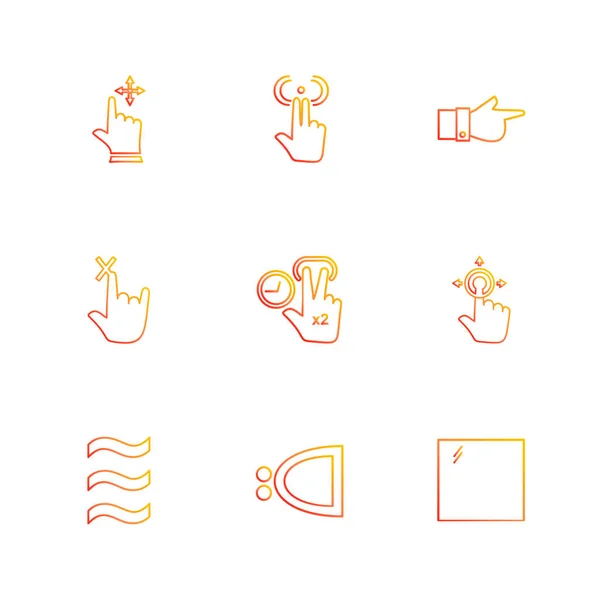 Platte Vector Illustratie Pictogrammen Set Van App Pictogrammen — Stockvector