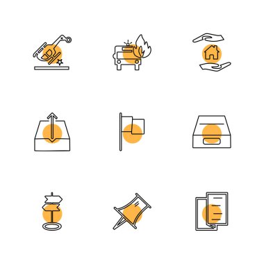 düz vektör çizim simgeler, App simgelerin ayarlamak 