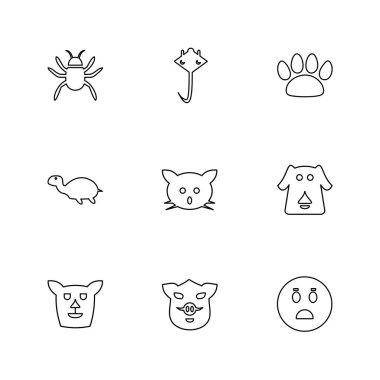 minimalist düz vektör app simgeleri beyaz arka plan üzerinde