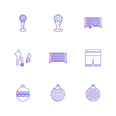 çeşitli tema app simgeler, vektör çizimler set