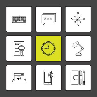 düz vektör çizim simgeler, App simgelerin ayarlamak 