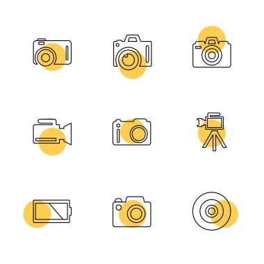 çeşitli tema app simgeler, vektör çizimler set