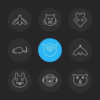 Farklı minimalist düz vektör app simgeleri           