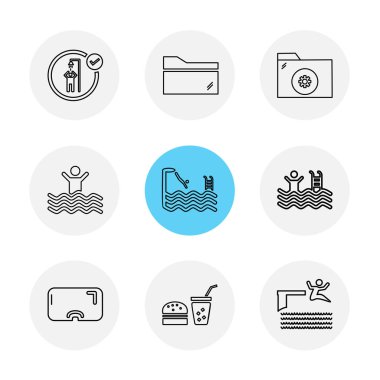 düz vektör çizim simgeler, App simgelerin ayarlamak  