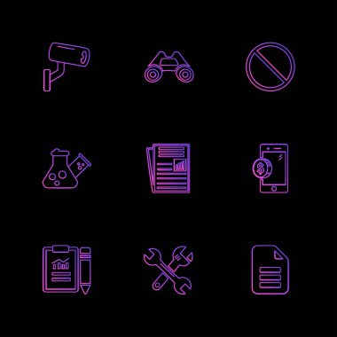 düz vektör çizim simgeler, App simgelerin ayarlamak  