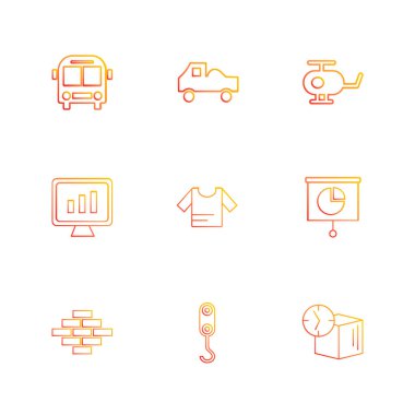 minimalist düz vektör app simgeleri beyaz arka plan üzerinde