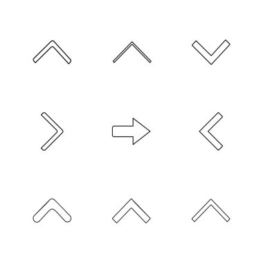 beyaz zemin üzerine minimalist düz vektör app simge kümesi