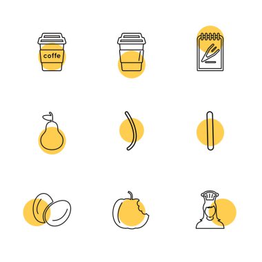 düz vektör çizim simgeler, App simgelerin ayarlamak  