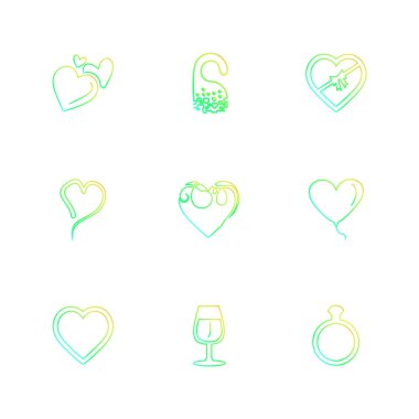 minimalist düz vektör app simgeleri beyaz arka plan üzerinde