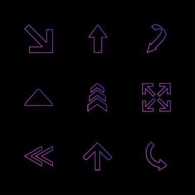 Farklı minimalist düz vektör app simgeleri    