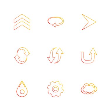 minimalist düz vektör app simgeleri beyaz arka plan üzerinde