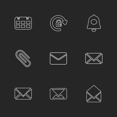 Farklı minimalist düz vektör app simgeleri           