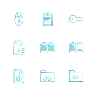 çeşitli tema app simgeler, vektör çizimler set