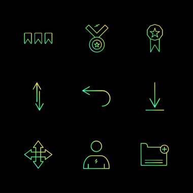 çeşitli tema app simgeler, vektör çizimler set