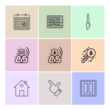 düz vektör çizim simgeler, App simgelerin ayarlamak         