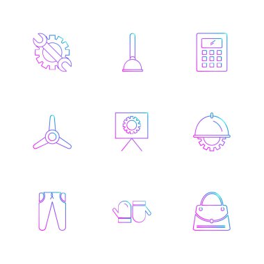 minimalist düz vektör app simgeleri beyaz arka plan üzerinde