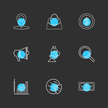 düz vektör çizim simgeler, App simgelerin ayarlamak  
