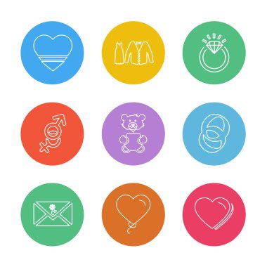 düz vektör çizim simgeler, App simgelerin ayarlamak  