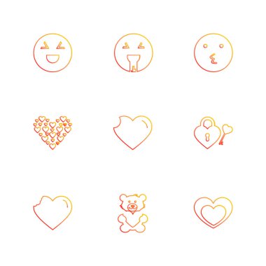 düz vektör çizim simgeler, App simgelerin ayarlamak 