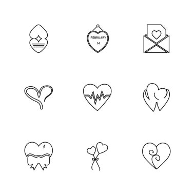 beyaz zemin üzerine minimalist düz vektör app simge kümesi