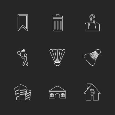 Farklı minimalist düz vektör app simgeleri           