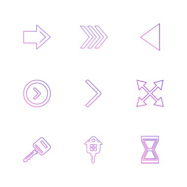 düz vektör çizim simgeler, App simgelerin ayarlamak         