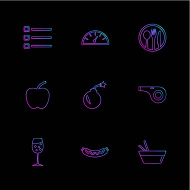 düz vektör çizim simgeler, App simgelerin ayarlamak  