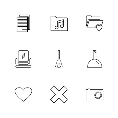 çeşitli tema app simgeler, vektör çizimler set