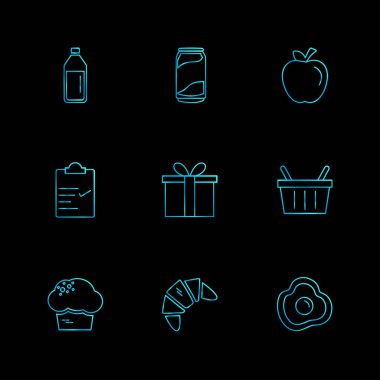 düz vektör çizim simgeler, App simgelerin ayarlamak  