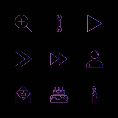 düz vektör çizim simgeler, App simgelerin ayarlamak         
