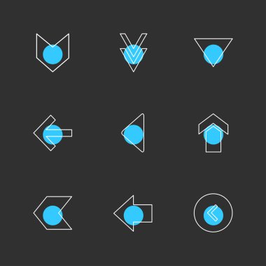 çeşitli tema app simgeler, vektör çizimler set