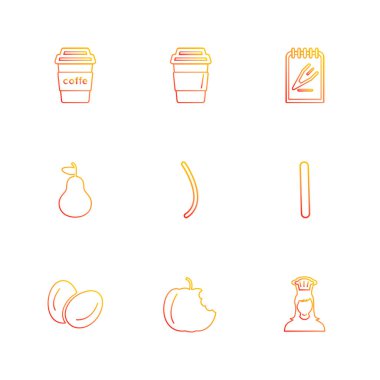 düz vektör çizim simgeler, App simgelerin ayarlamak  