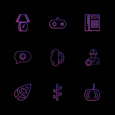 Farklı minimalist düz vektör app simgeleri 