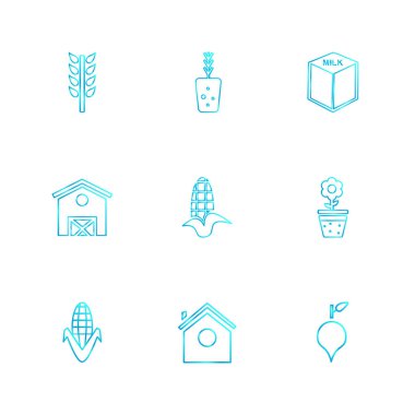 minimalist düz vektör app simgeleri beyaz arka plan üzerinde