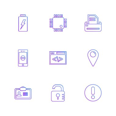 minimalist düz vektör app simgeleri beyaz arka plan üzerinde