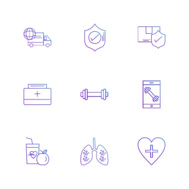 minimalist düz vektör app simgeleri beyaz arka plan üzerinde