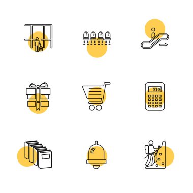 minimalist düz vektör app simgeleri beyaz arka plan üzerinde