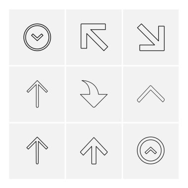 Farklı minimalist düz vektör app simgeleri           