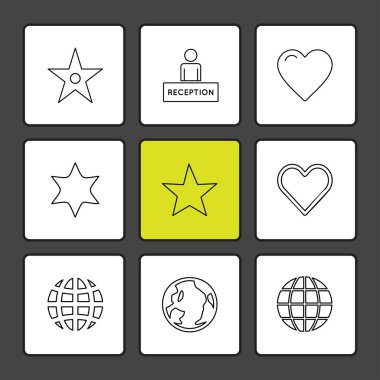 düz vektör çizim simgeler, App simgelerin ayarlamak 